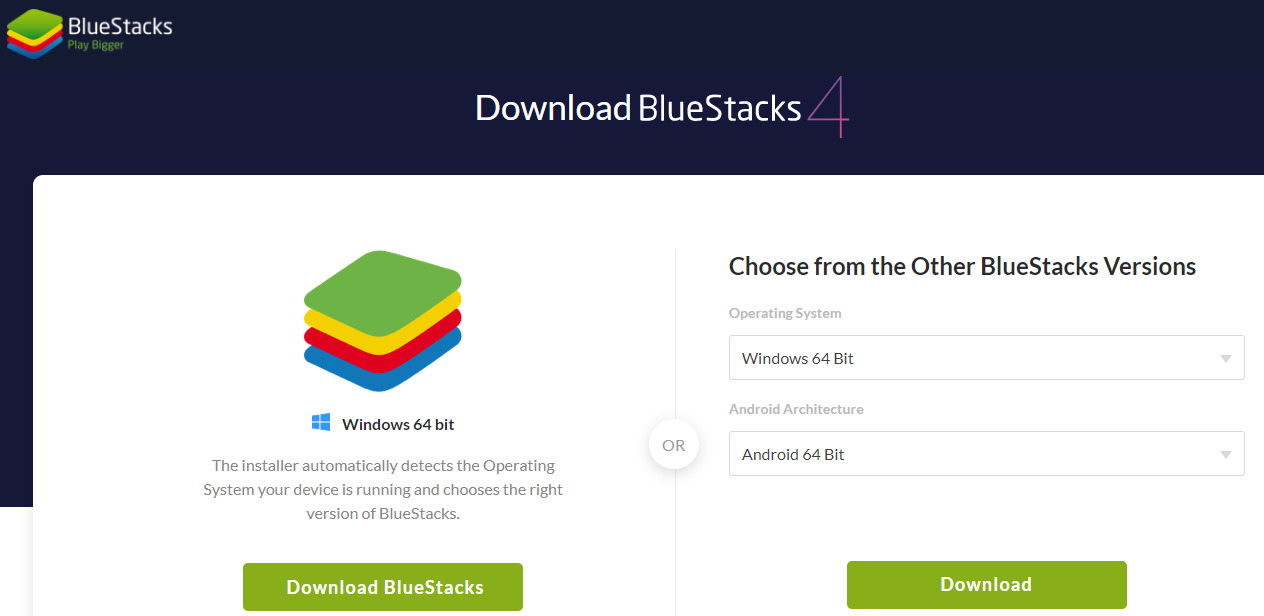 download the bluestacks for pc windows