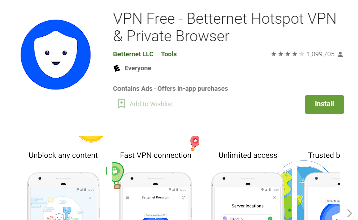 BetterNet VPN for PC